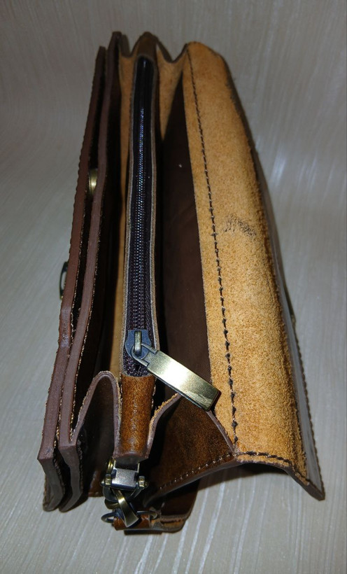 کیف دستی چرم طبیعی دستدوز - A04