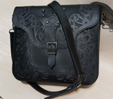 کیف چرمی زنانه دستدوز با نقش اسلیمی