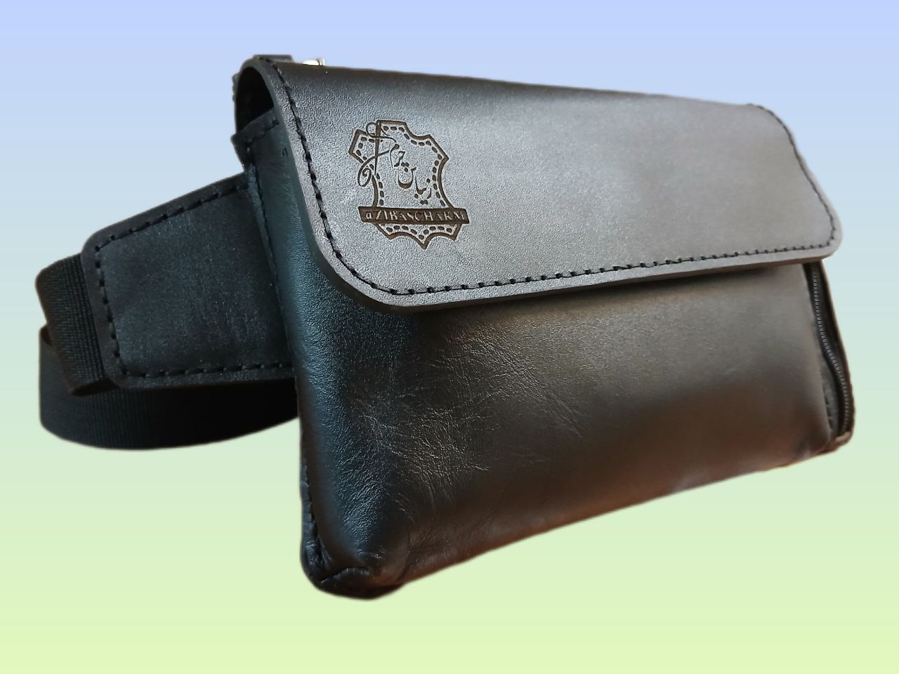 کیف کمری چرم طبیعی دستدوز زیباس چرم