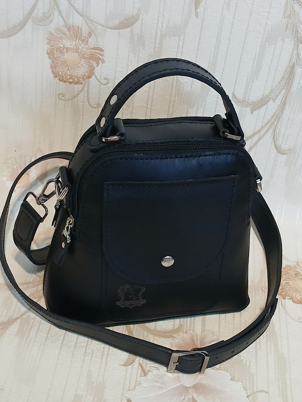 کیف دوشی و دستی زنانه چرم طبیعی دستدوز زیباس چرم