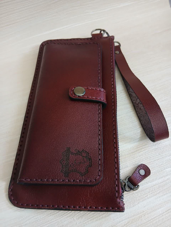 کیف موبایل زیباس چرم دوخته شده از چرم خالص