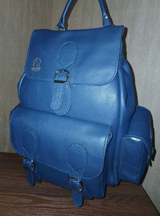 کوله پشتی دستدوز چرم خالص مدل آمریکایی