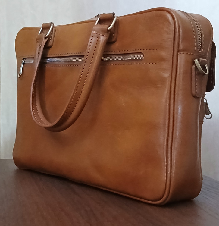 کیف اداری چرم طبیعی دستدوز زیباس چرم