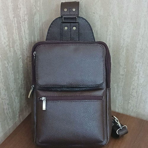 کیف بادی بگ چرم طبیعی دست دوز زیباس چرم