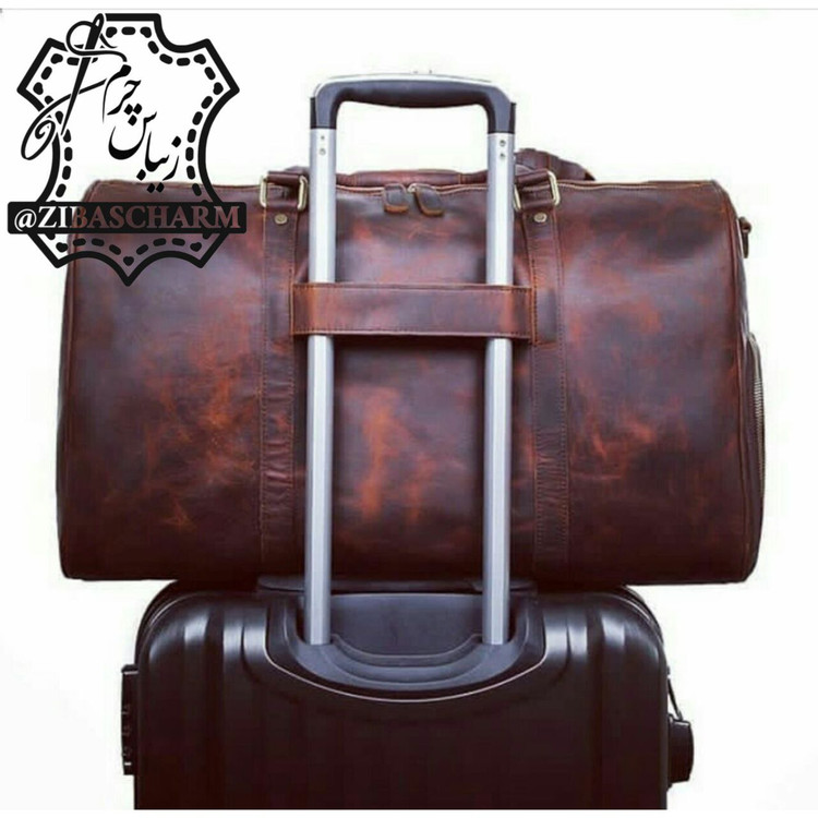 کیف ورزشی چرم طبیعی دست دوز زیباس چرم