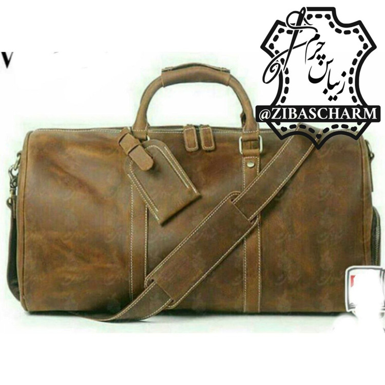 ساک ورزشی چرم دست دوز زیباس چرم