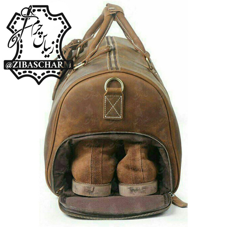 ساک ورزشی چرم طبیعی دست دوز
