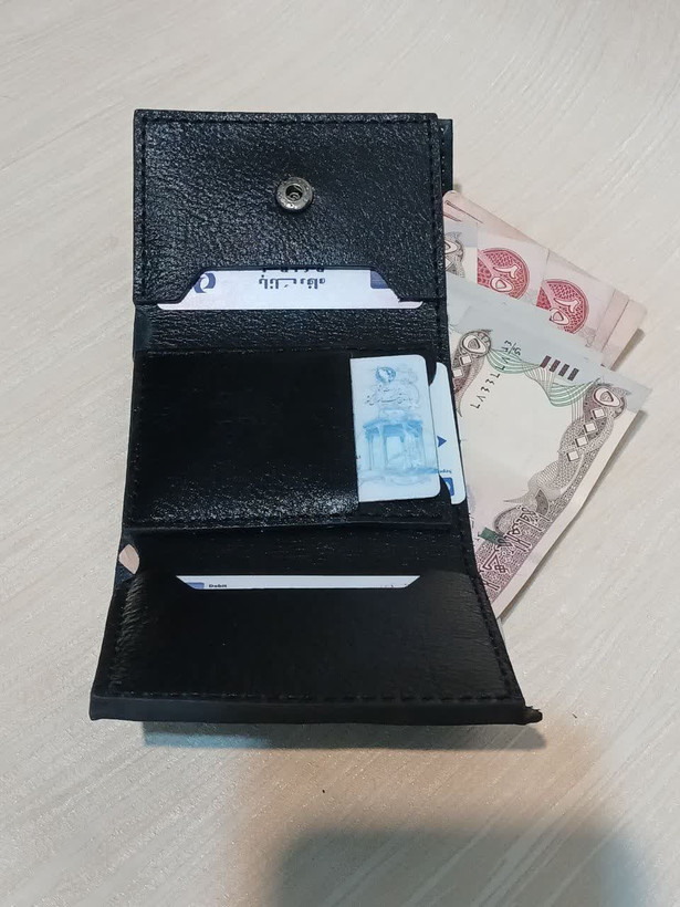 کیف پول و کارت چرم طبیعی دستدوز - A21