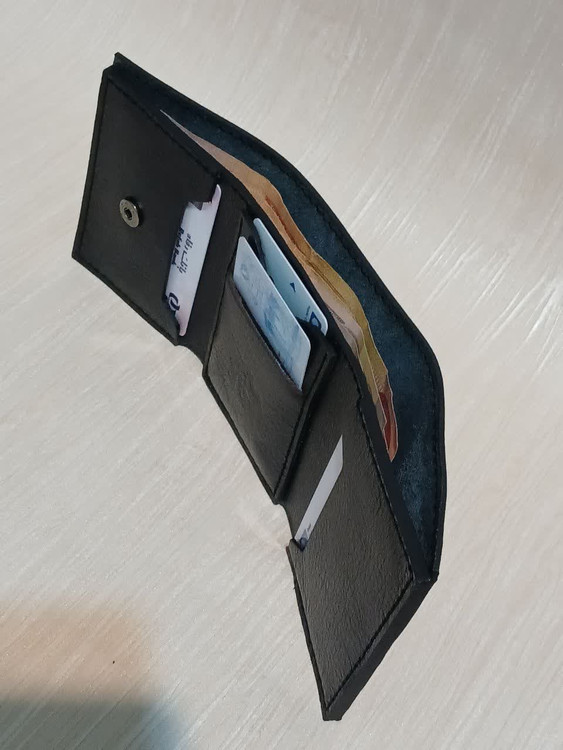 کیف پول چرم طبیعی دست دوز