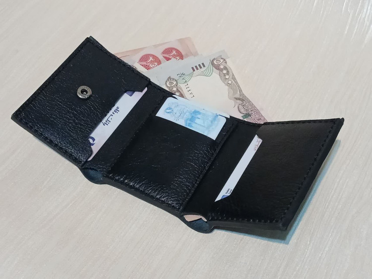 کیف جیبی چرم طبیعی دست دوز