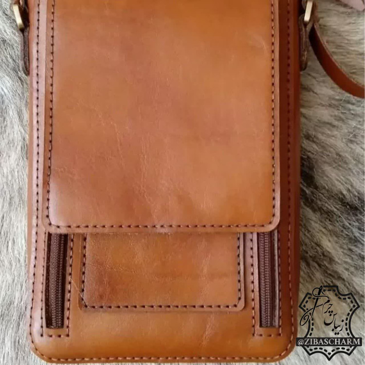 کیف دوشی چرم طبیعی دست دوز
