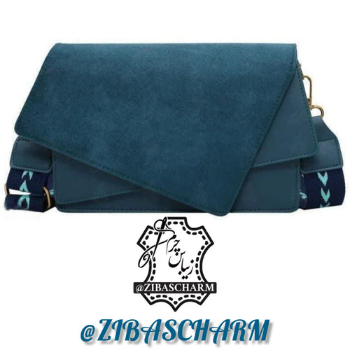 کیف دوشی زنانه مجلسی چرم طبیعی دست دوز زیباس چرم