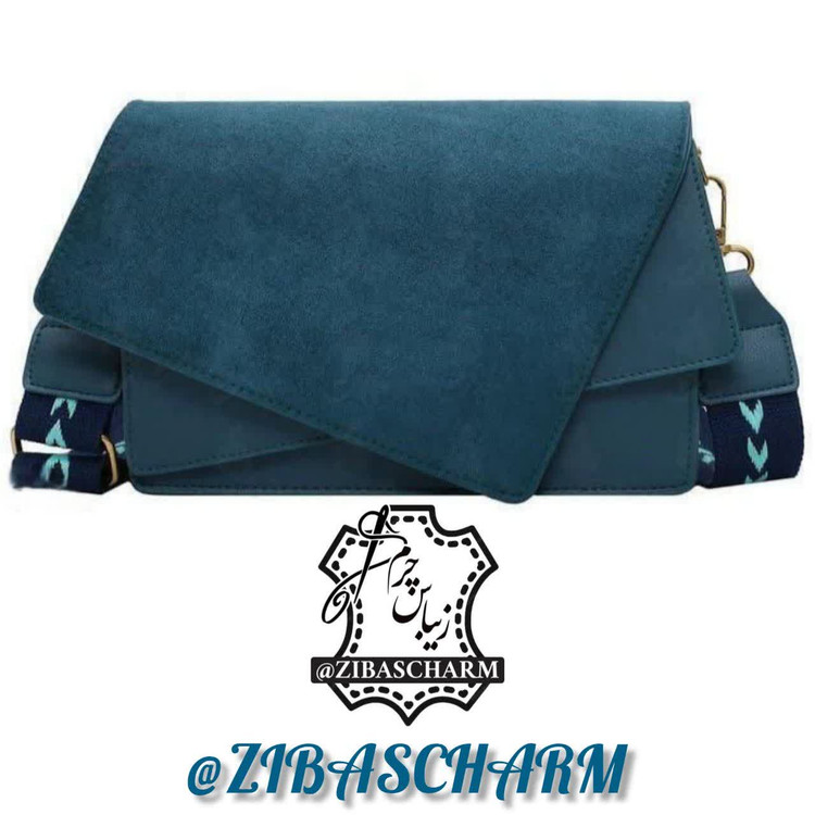 کیف دوشی زنانه مجلسی چرم طبیعی دست دوز زیباس چرم