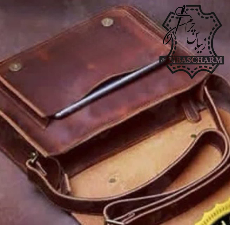 کیف اداری چرم طبیعی دستدوز