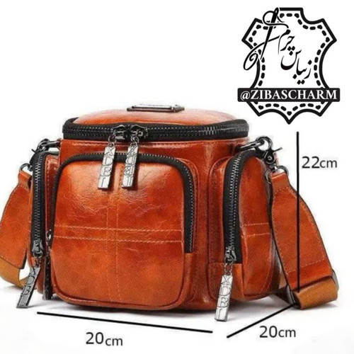 کیف خبرنگاری ، غذا ، ابزار چرم طبیعی دستدوز زیباس چرم