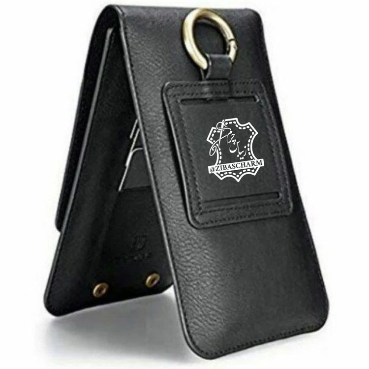 کیف مدارک و موبایل گردنی و کمری چرم طبیعی دستدوز