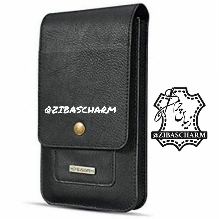 کیف مدارک و موبایل گردنی چرم طبیعی دستدوز زیباس چرم
