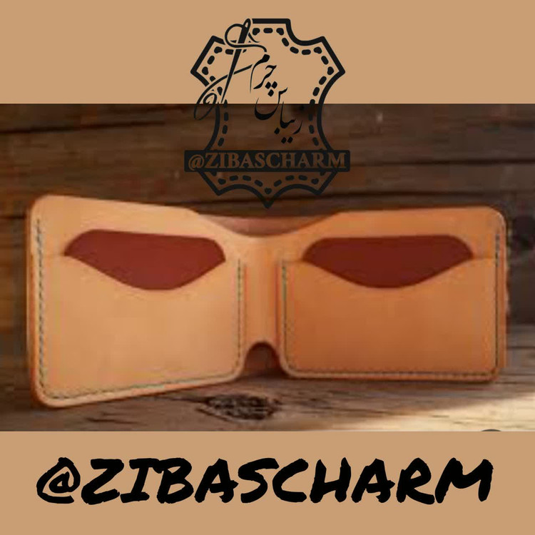 کیف جیببی پول و کارت چرم طبیعی دستدوز