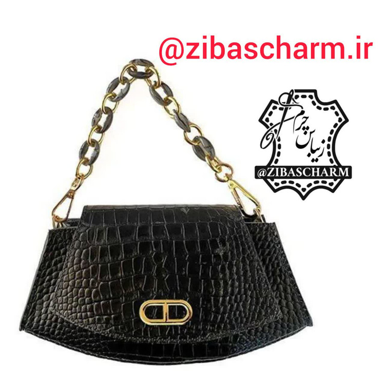 کیف زنانه مجلسی چرم طبیعی دستدوز