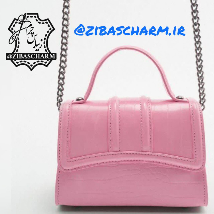 کیف زنانه مجلسی چرم طبیعی دستدوز زیباس چرم