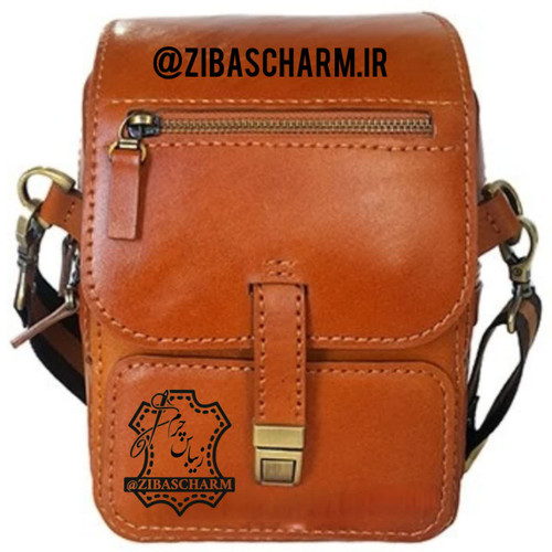 کیف دوشی چرم طبیعی دستدوز زیباس چرم