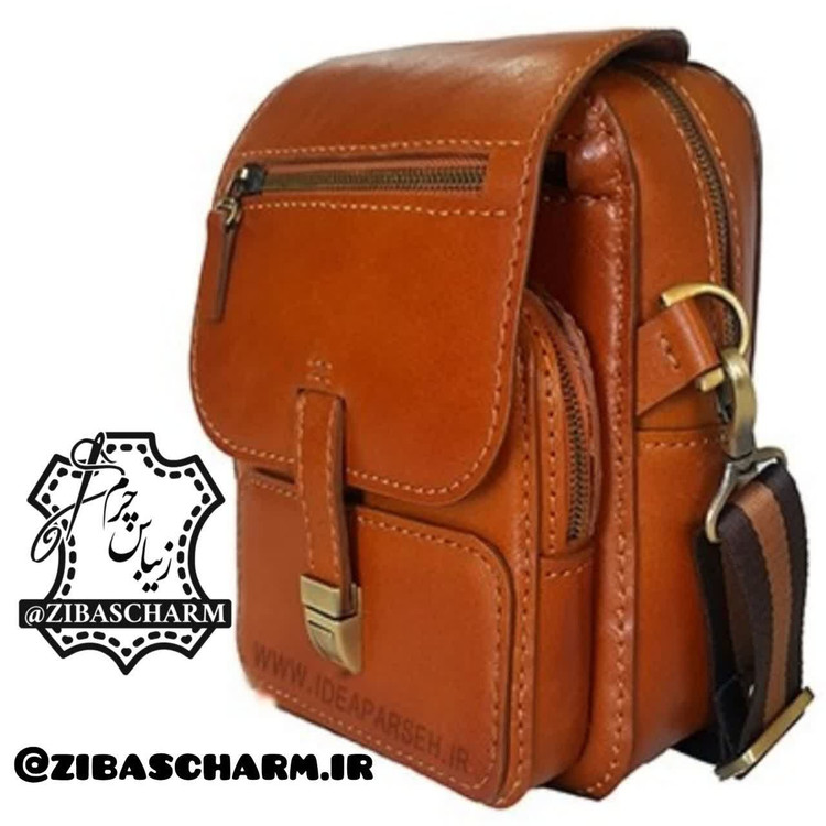 کیف دوشی چرم دستدوز