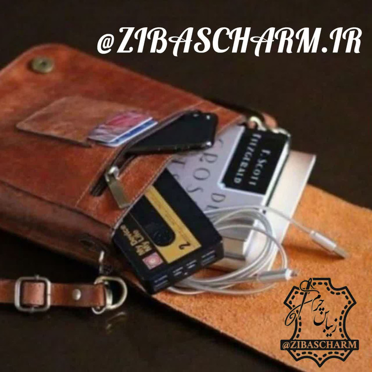 کیف دوشی حمایلی چرم طبیعی دستدوز