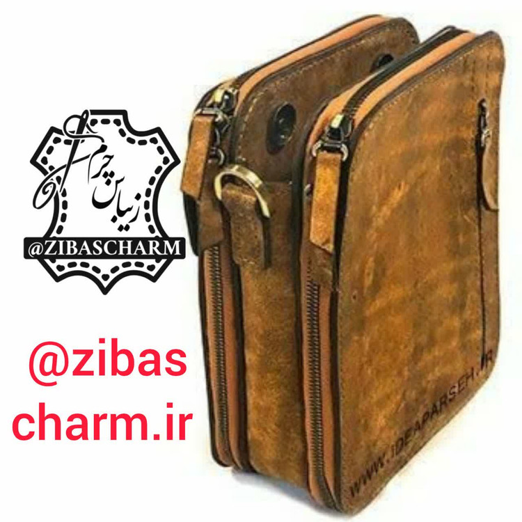 کیف دوشی حمایلی چرم طبیعی دستدوز