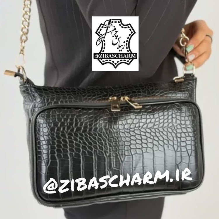 کیف زنانه مجلسی چرم طبیعی دستدوز