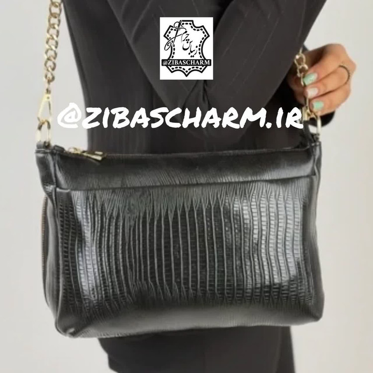 کیف زنانه چرم طبیعی دستدوز زیباس چرم