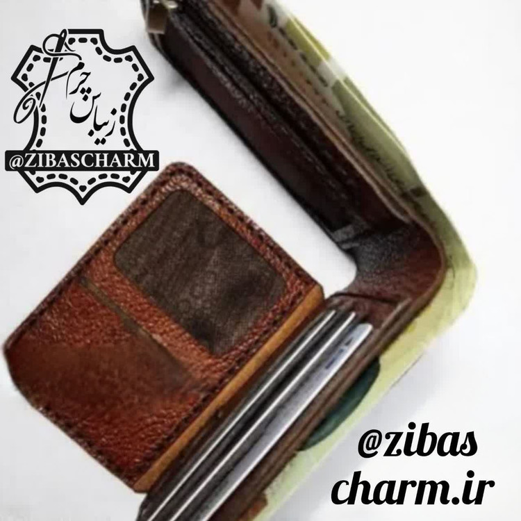 کیف جیبی پول و کارت چرم طبیعی دستدوز