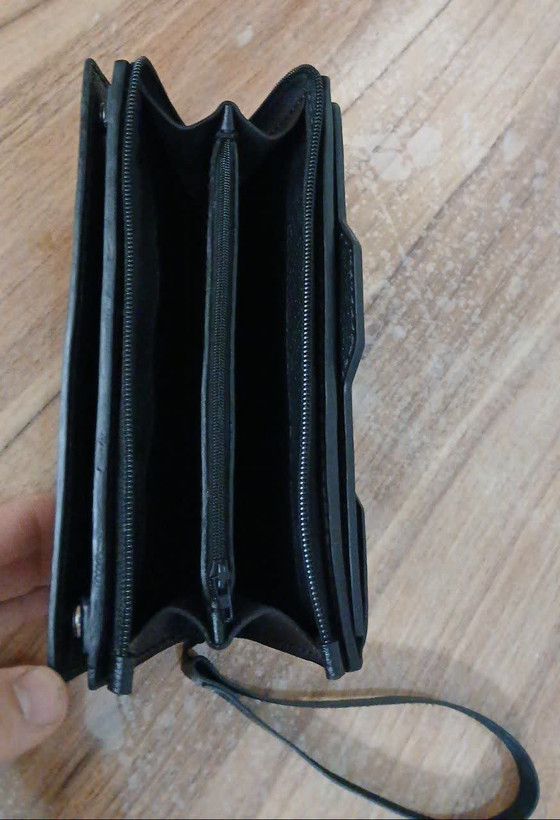کیف پول و موبایل چرم طبیعی دستدوز مدل ویلیام پلو - A49