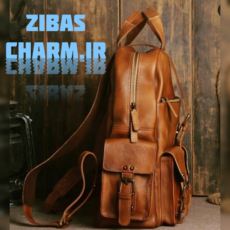 کوله پشتی چرم طبیعی دستدوز زیباس چرم