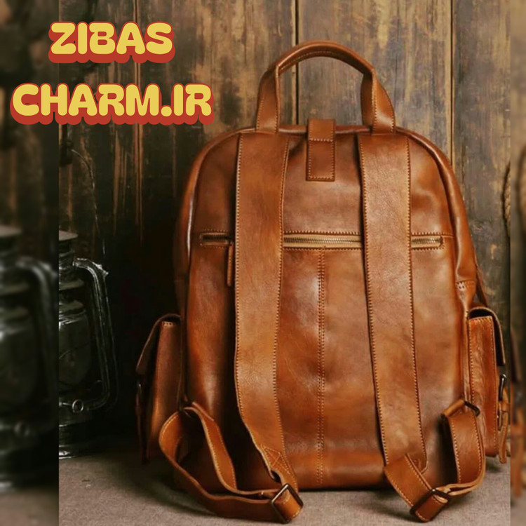 کوله پشتی چرم طبیعی دستدوز