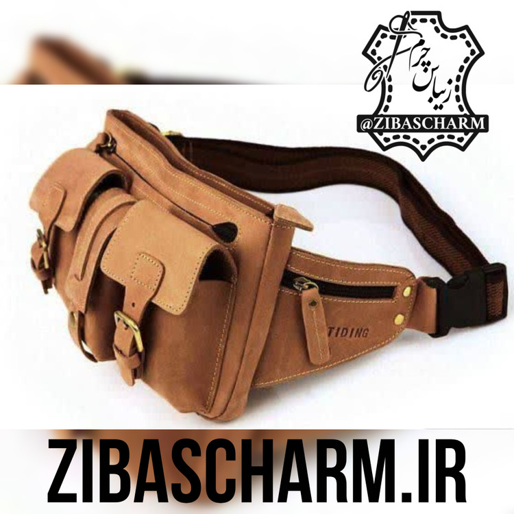کیف کمری چرم طبیعی دست دوز - A36