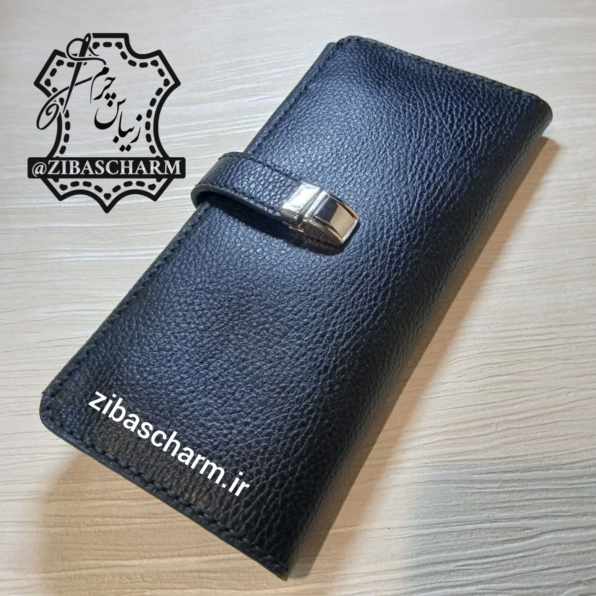 کیف دسته چک و مدارک چرم طبیعی دستدوز