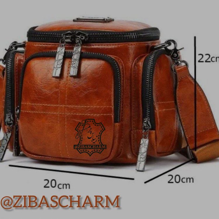 کیف غذا و خبرنگاری چرم طبیعی دست دوز