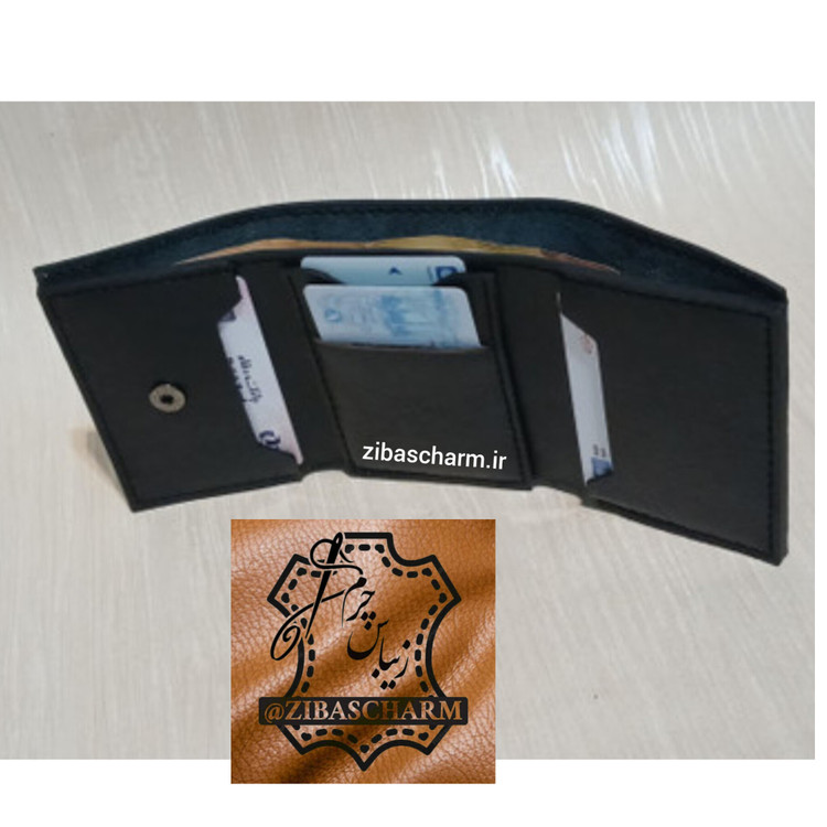 کیف پول و کارت چرم طبیعی دست دوز - A21