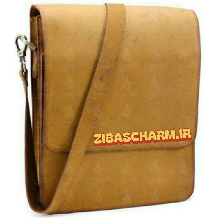 کیف دوشی اسپورت چرم طبیعی دست دوز زیباس چرم