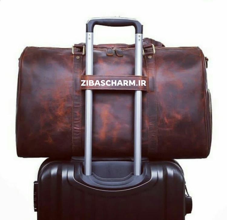 کیف ورزشی چرم طبیعی دست دوز زیباس چرم