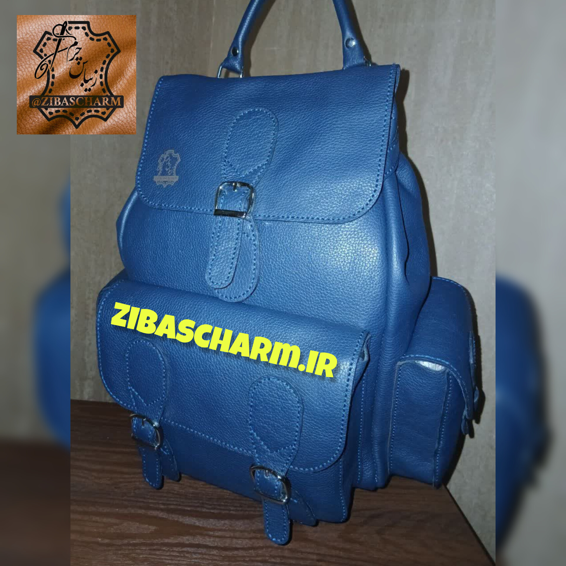 کوله پشتی دستدوز چرم خالص مدل آمریکایی