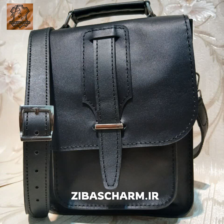 کیف دوشی دست دوز زیباس چرم