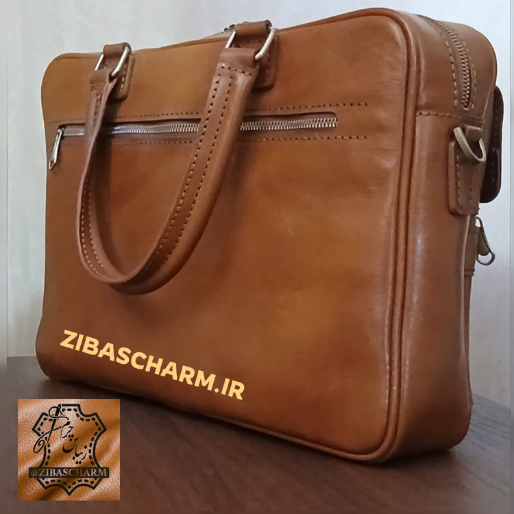کیف اداری چرم طبیعی دستدوز زیباس چرم