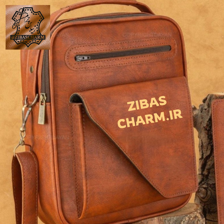 کیف دوشی چرم طبیعی دست دوز - A05