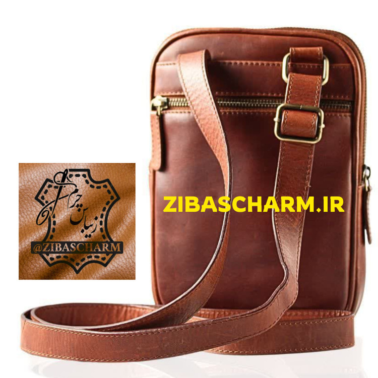 کیف دوشی چرم طبیعی دست دوز - A03